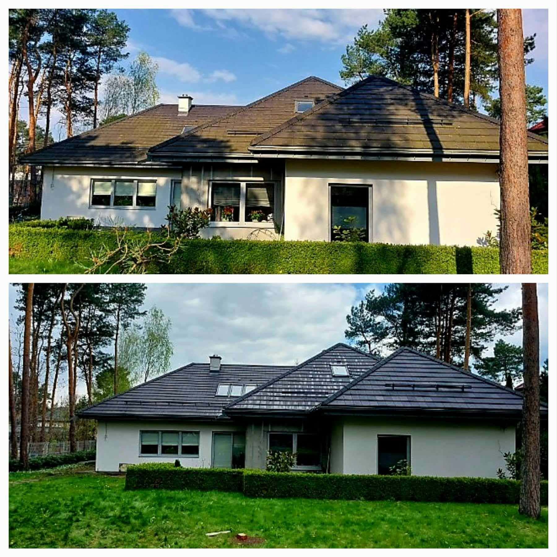 Mycie dachu domu jednorodzinnego